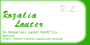 rozalia lauter business card